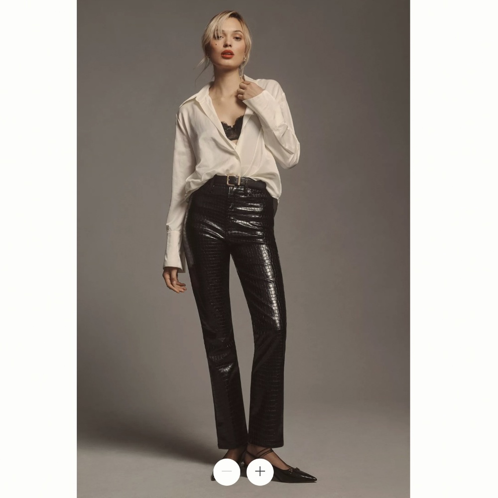 Good American Classic Snakeskin High-Rise Pants- size 10US